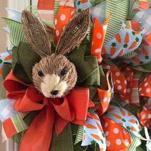 Wreath “Peek A Boo - Green & Orange”